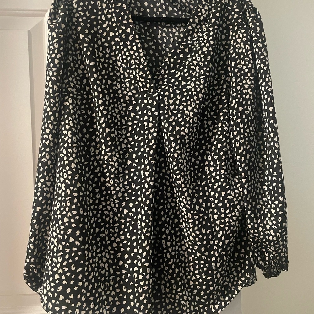 Black and White Blouse